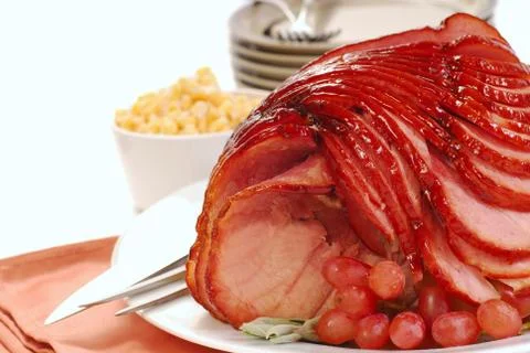 Easter spiral cut ham Foto stock