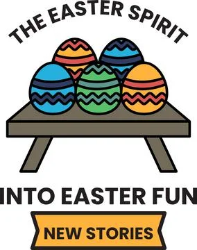 The Easter Spirit is a collection of eggs Stock Illustration