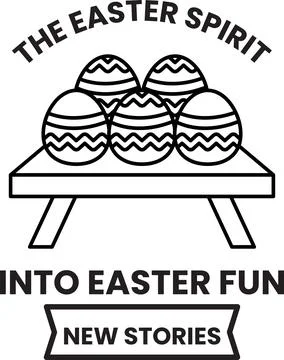 The Easter Spirit is a collection of eggs Stock Illustration