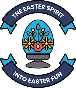 The Easter Spirit is into Easter Fun Stock Illustration
