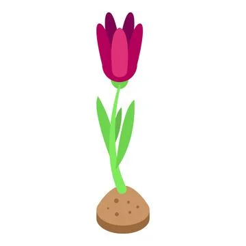 Easter spring flower icon isometric vector. Happy april Stock Illustration