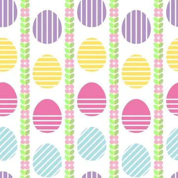 Easter Spring Holiday Geometric Seamless Pattern Background Wallpaper Stock Illustration