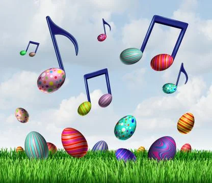 Easter Spring Music Иллюстрация