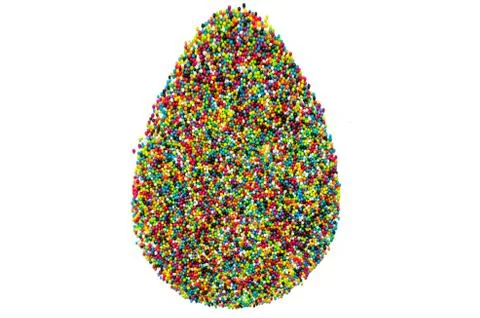 Easter Sprinkle, confectionery in form egg, isolated on white background Stock Photos