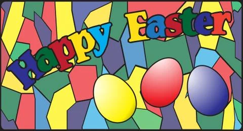 Easter Stained Glass Window Stock Illustration