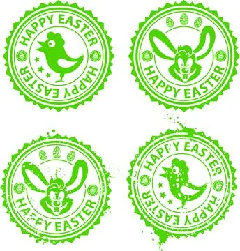 Easter Stamps Stock Illustration