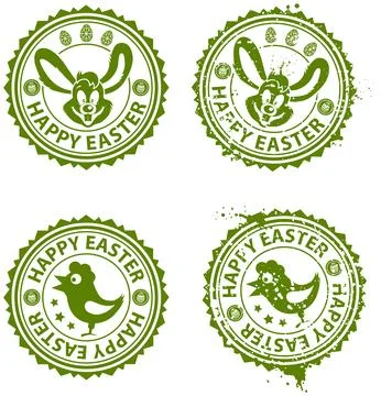 Easter Stamps Stock Illustration