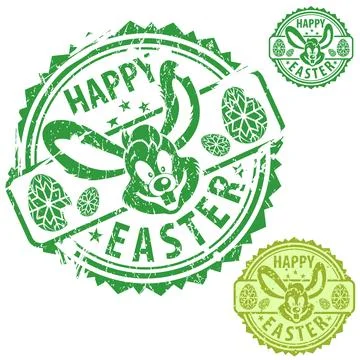 Easter Stamps Stock Illustration