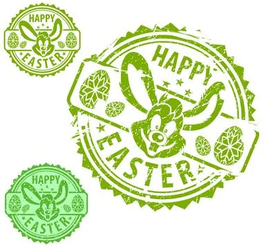 Easter Stamps Stock Illustration