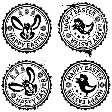 Easter Stamps Stock Illustration