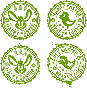 Easter Stamps Stock Illustration
