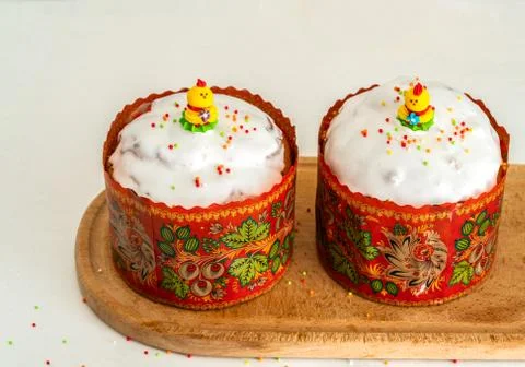 Easter stand on the table on the feast of the Nativity of Christ Stock Photos