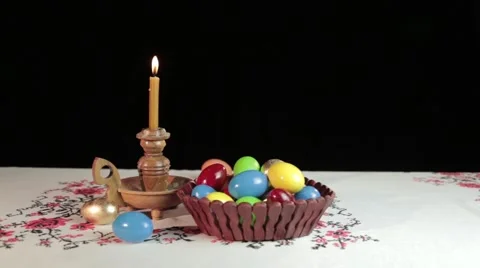 Easter still life. Stock Footage 47935229