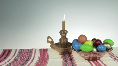 Easter still life. Stock Footage 47935326