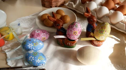 Easter still life Stock Footage 126055051