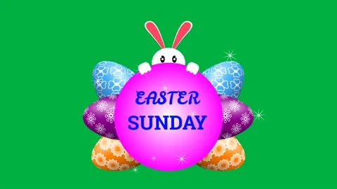 Easter Sunday animated sticker Stock Footage 234106218