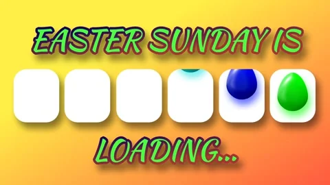 Easter Sunday is loading in different colour eggs. Stock Footage 266787885