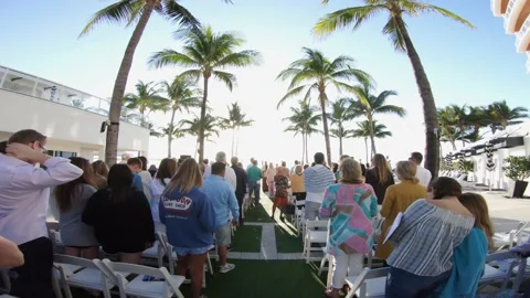 Easter Sunday Service Boca Beach Club Video stock 200796831
