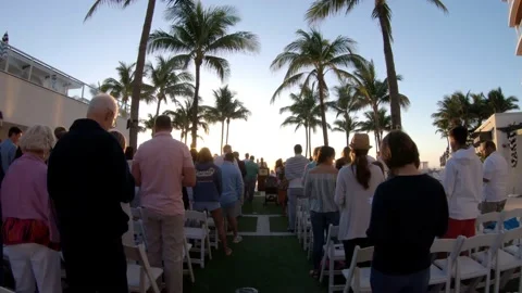 Easter Sunday Service Boca Beach Club Video stock 200796832