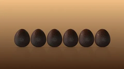 The Easter Sunday theme of chocolate eggs Stock Illustration