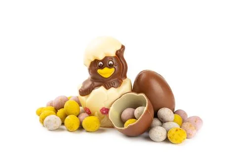 Easter sweets on the table Stock Photos