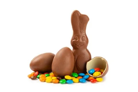 Easter sweets on the table Stock Photos