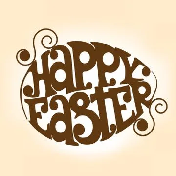 Easter symbol in the shape of an egg. Vector illustration Stock Illustration