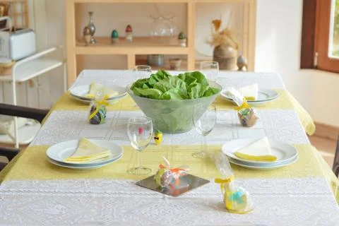 Easter table decoration. Stock Photos