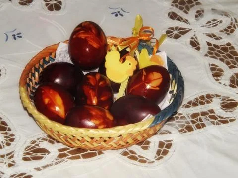 Easter Table Decoration 库存照片