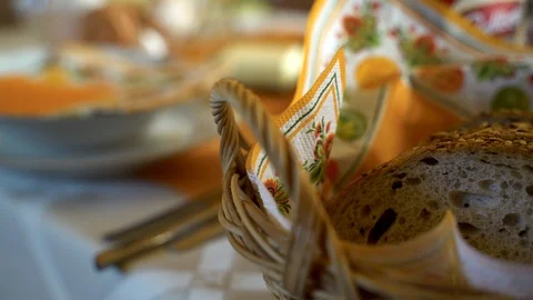 Easter table in an old polish house Stock Footage 109391565