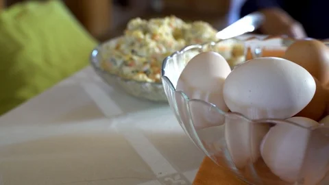 Easter table in an old polish house Stock Footage 109391585