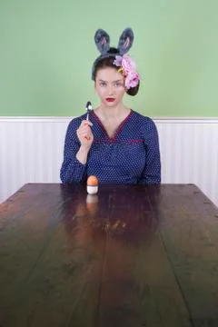 Easter table Stock Photos