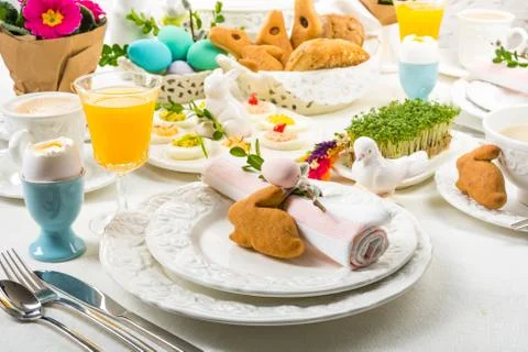 Easter table Foto stock