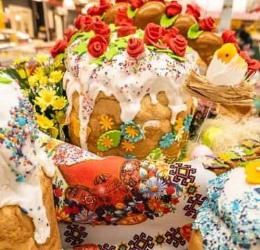 Easter is on the table Stock Photos