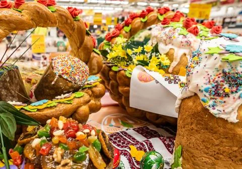 Easter is on the table Stock Photos