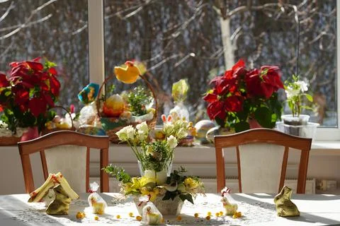 Easter table 写真素材