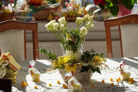 Easter table Stock Photos