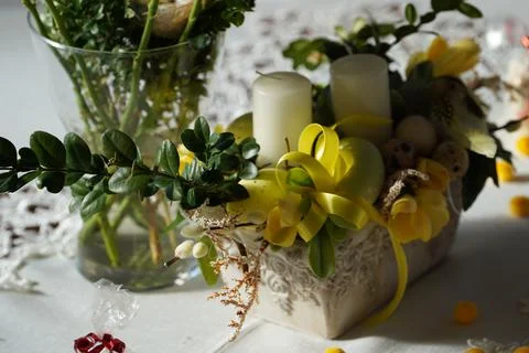 Easter table Stock Photos