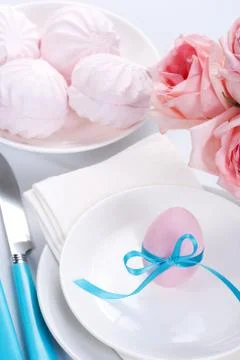 Easter table setting Foto stock