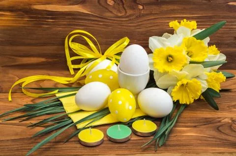 Easter table setting. Stock Photos
