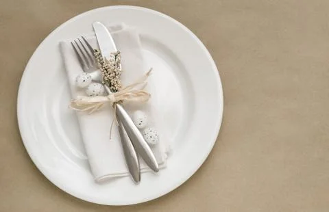 Easter table setting Foto stock