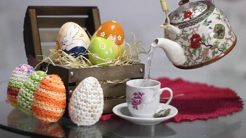Easter Tea Stock Footage 105142639