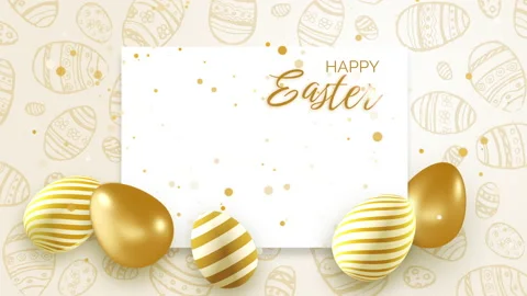 Easter template with empty space for text. Happy Easter inscription. Video stock 232892415