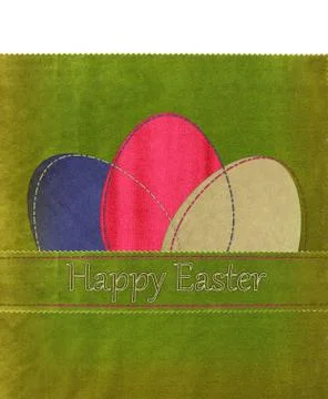 Easter textile colorful eggs Stock Photos