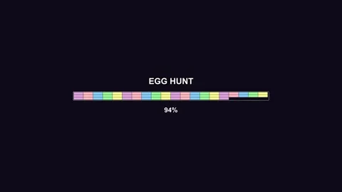 Easter themed progress bar animation showing egg hunt completion in a color.. Stock Footage 326345700