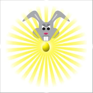 Easter Thief Stock Illustration