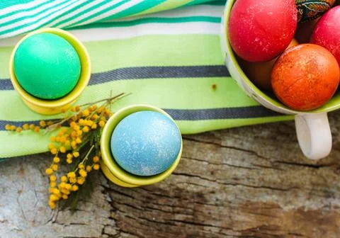  Easter time Easter time, spring flowers, easter eggs and easter bunny Cop... Stock Photos