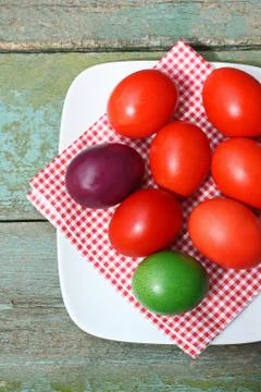Easter time painted eggs Stock Photos