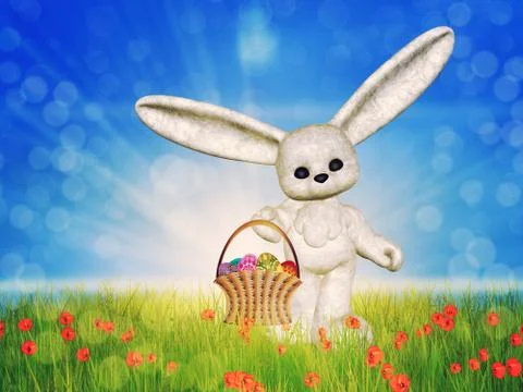 Easter toon bunny 스톡 일러스트