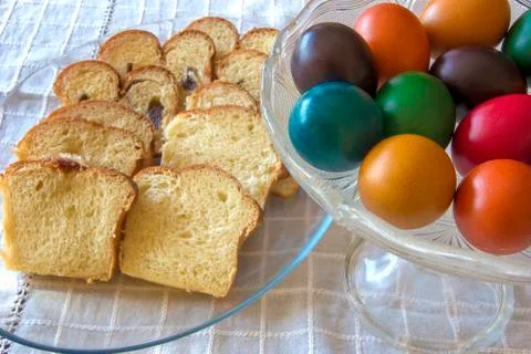 Easter traditional bread Stock Photos